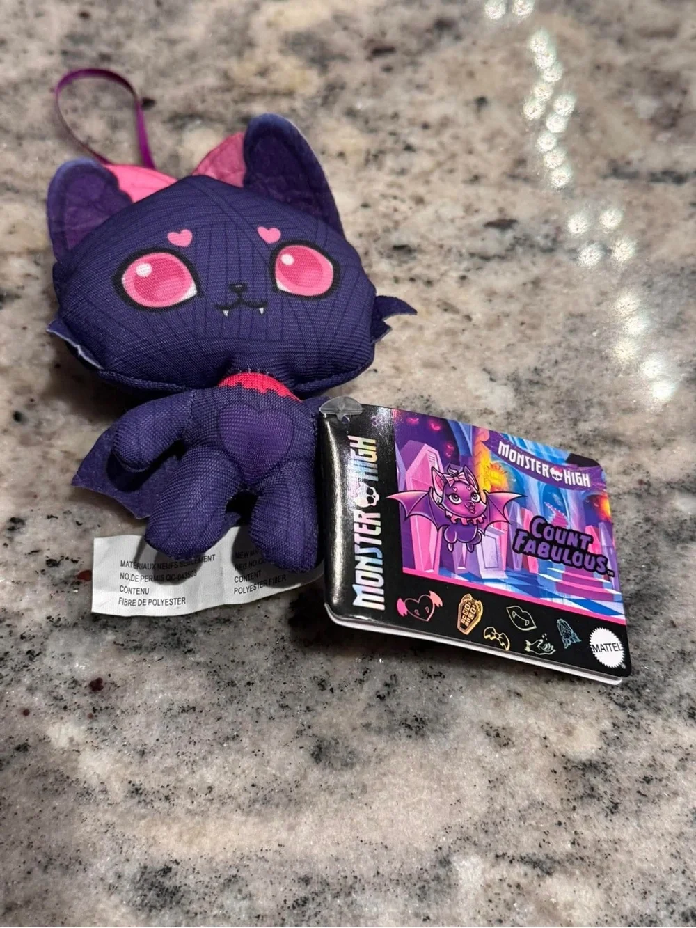 Monster High Purple and Pink Count Fabulous 4-Inch Mini Plush